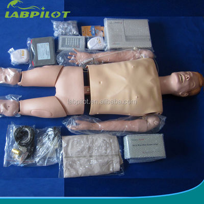 Manikin for Comprehensive Emergency Training CPR Intubation Defibrillation and IV Injection