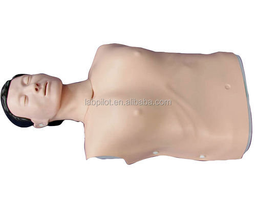 Realistic Human Simulation Emergency Skills Training Manikin Male Half Body CPR Dummy