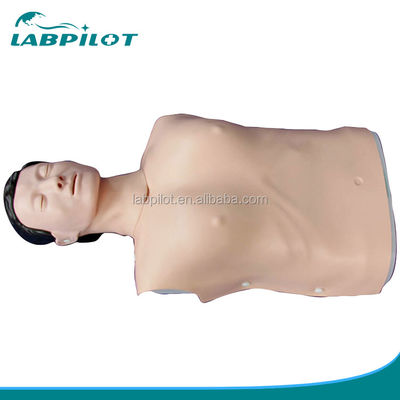 Realistic Human Simulation Emergency Skills Training Manikin Male Half Body CPR Dummy