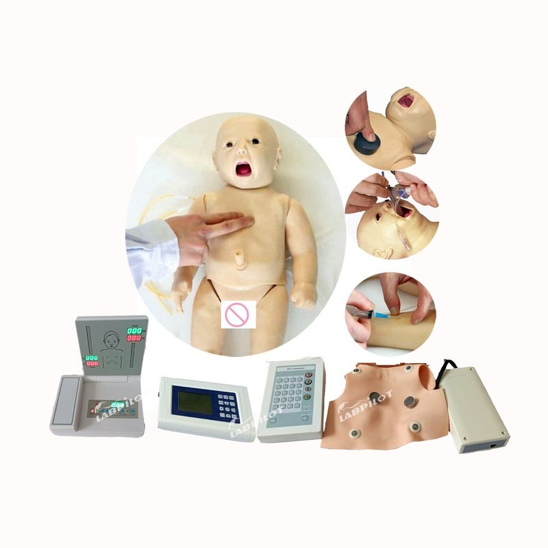 Realistic Skin Simulation PALS Newborn Baby Manikin for Auscultation and ECG Training