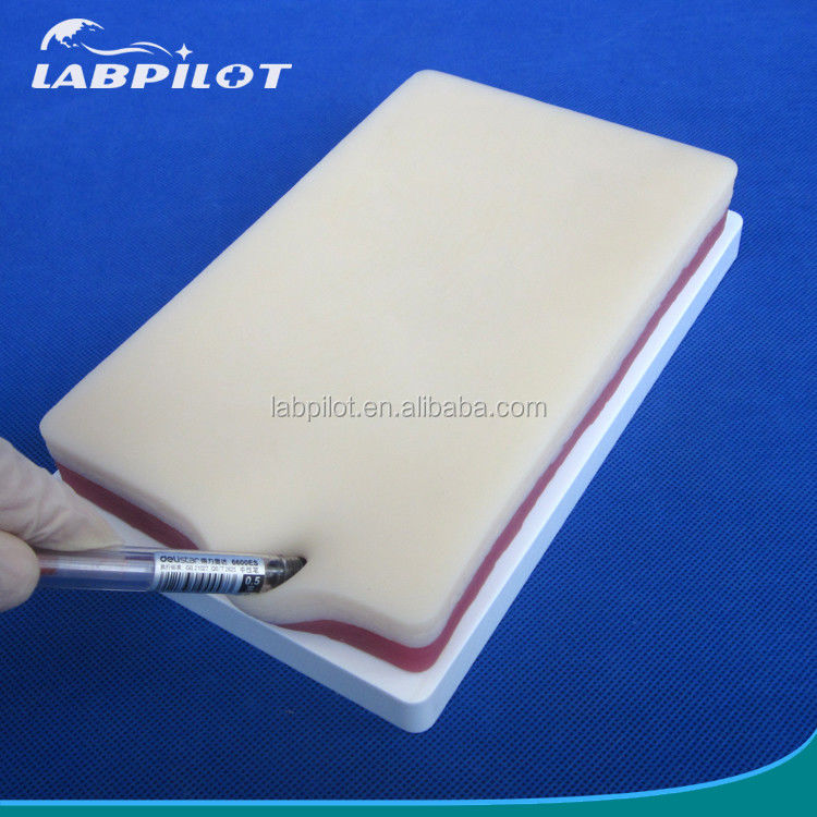 Medical Teaching Simulators Elastic 3-Layer Surgical Suturing Pad for Muscle and Skin