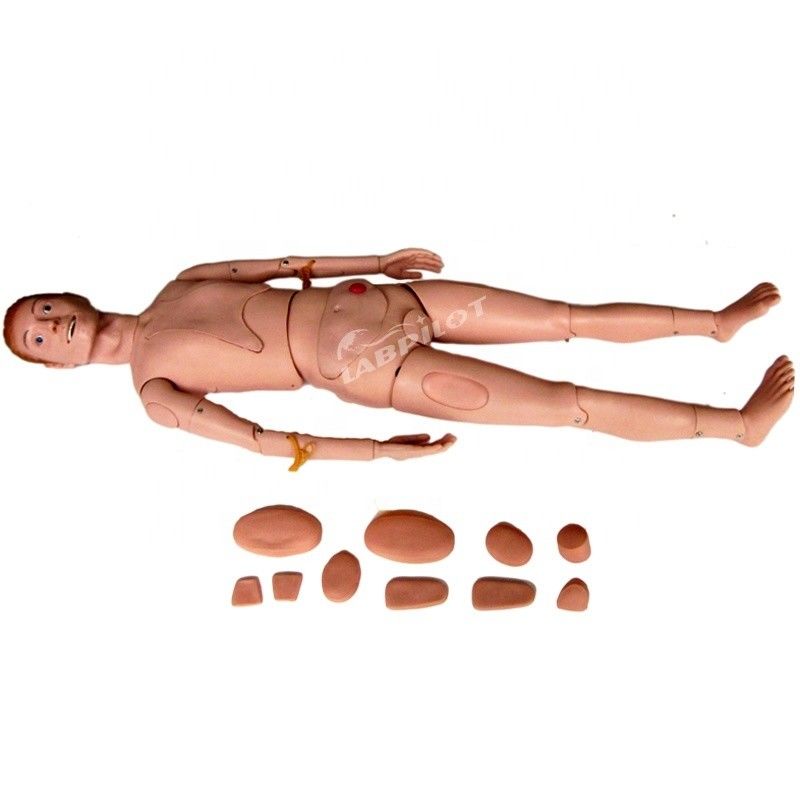 Realistic Human Manikin for Teaching Trauma Simulator Burn Face and Fracture Wound Care